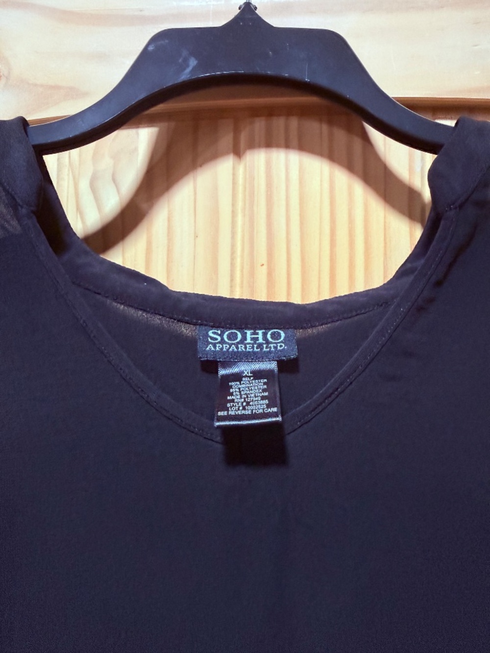 Soho sheer neck line ruffle cap shoulder top - Picture 3 of 7